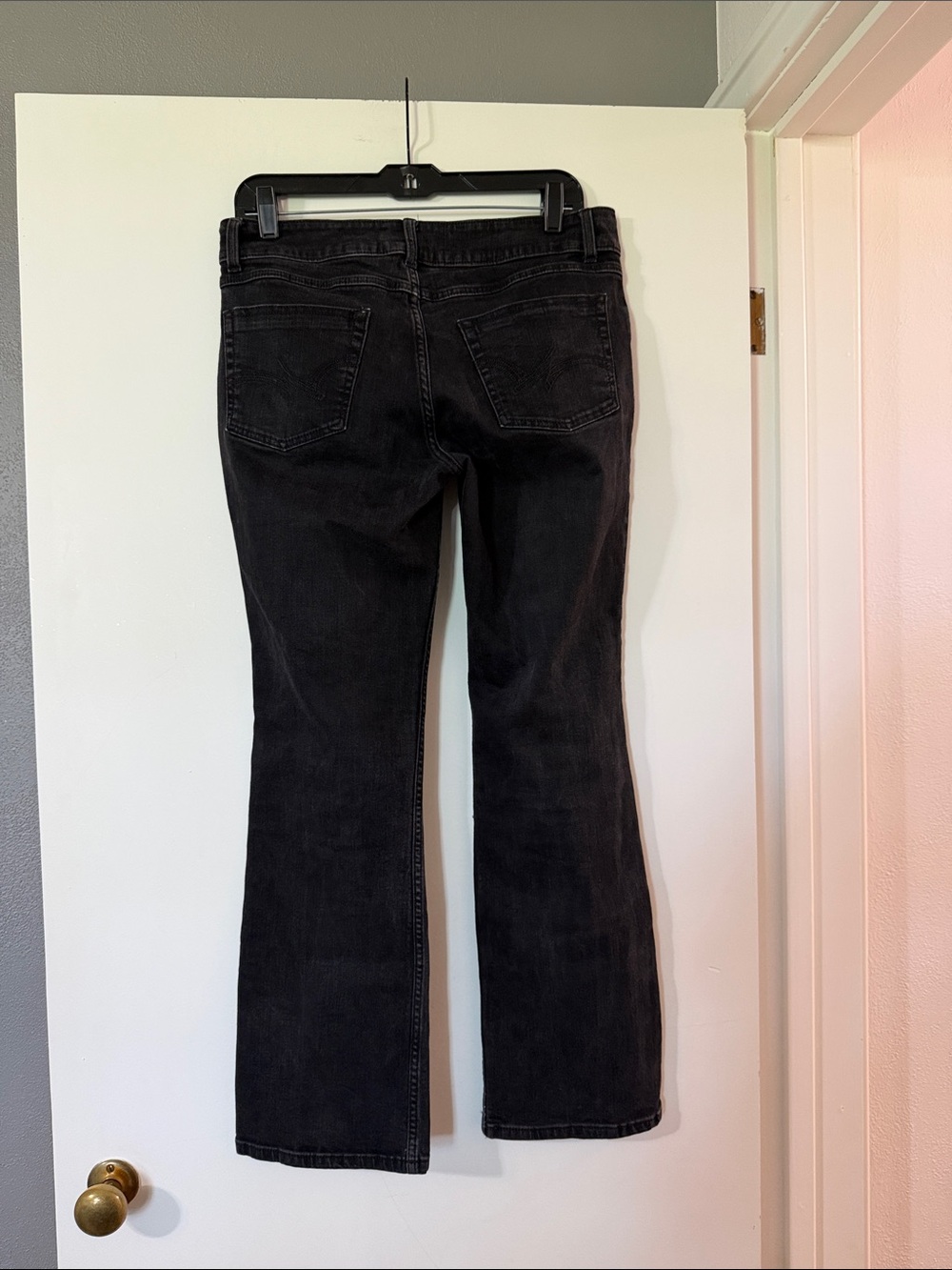 Wrangler Black Flared Wide-Leg Jeans - Picture 4 of 5